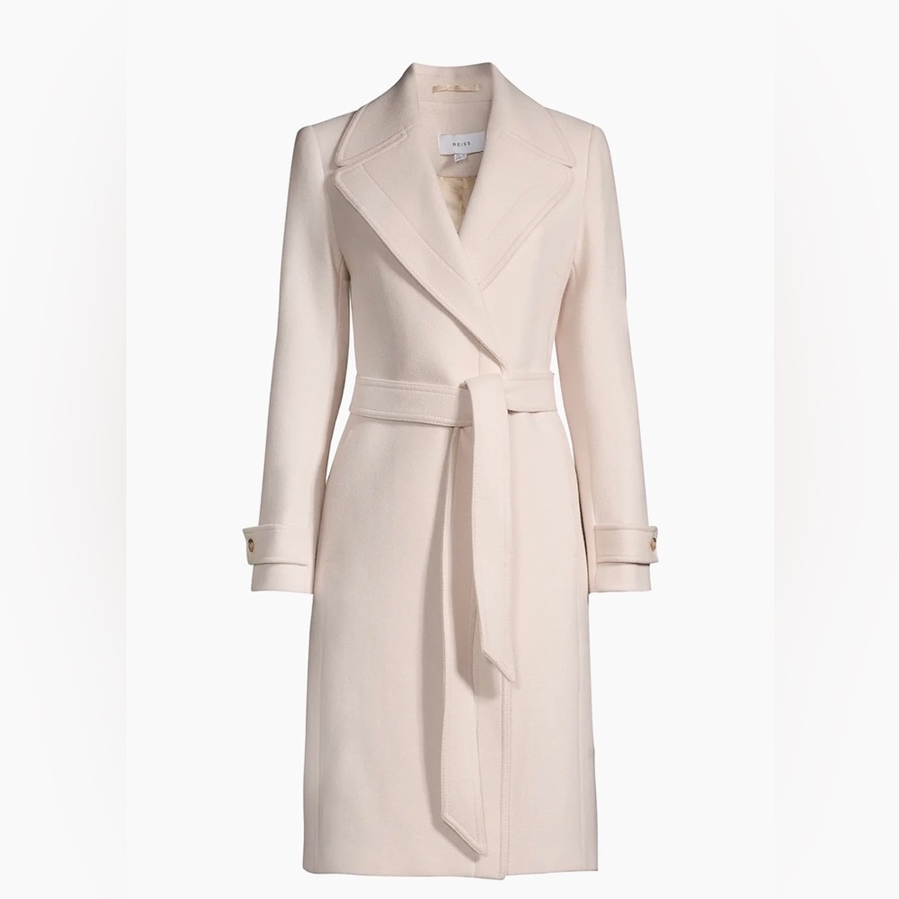 Reiss Tor Wool Blend Belted Coat